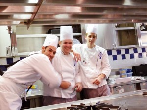 In the kitchen with the boys...