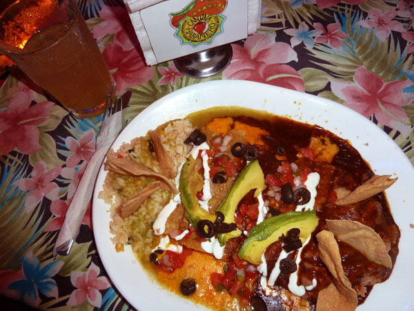 Cantina Habanero, Enchiladas with Red & Green Sauce Cantina Habanero, Enchiladas with Red & Green Sauce
