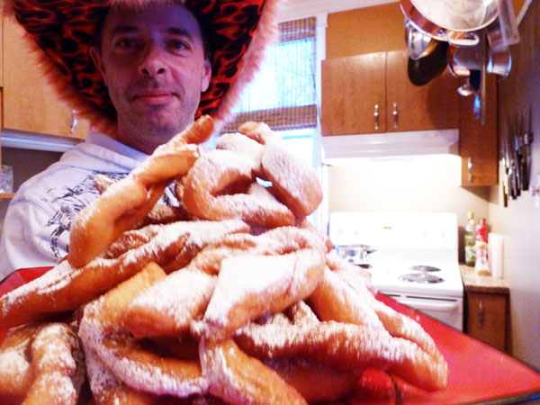 Benoit with French Doughnuts Benoit with French Doughnuts