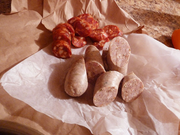 Cajun Sausage and Hungarian Smoked Czabai Cajun Sausage and Hungarian Smoked Czabai