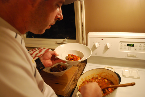 Chef B _ in his kitchen Chef B _ in his kitchen
